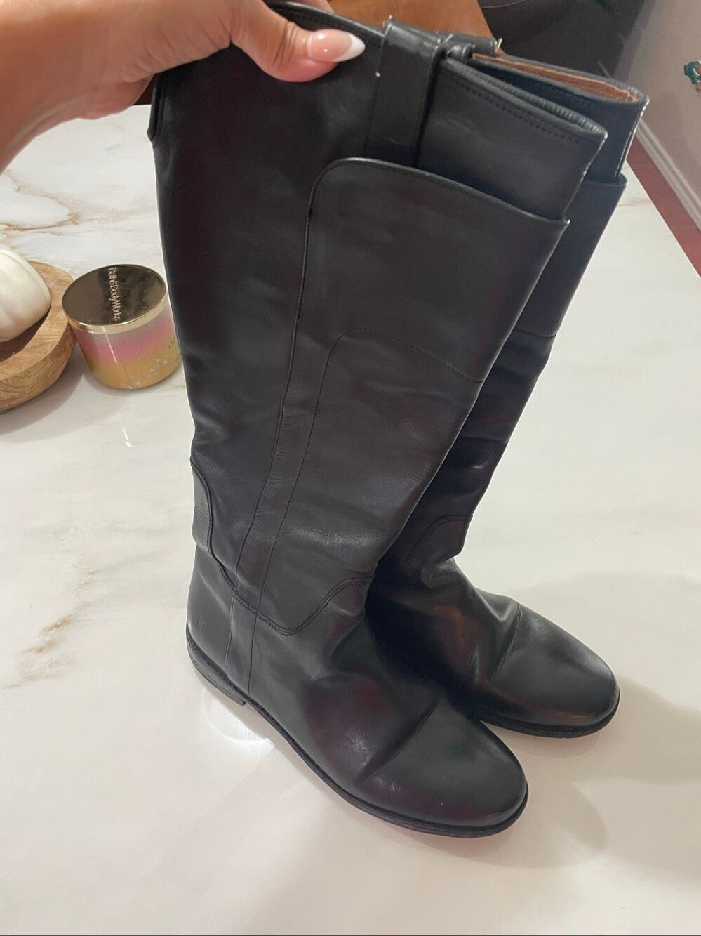 Frye Paige Tall Riding Boots Black Size 9